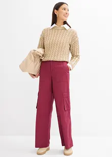 Cargo broek van katoen met stretch, bonprix