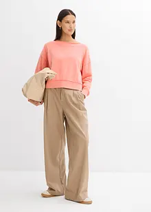 Oversized sweater van zachte katoen-mix, bonprix