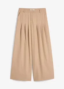 Bandplooibroek met hoge band van viscose-mix, bonprix