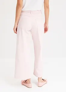 Stretch twill broek met riem, bonprix