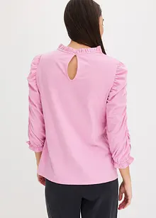 Shirt met gerimpelde 3/4 mouwen, bonprix