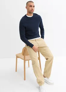 Relaxed fit chino van puur katoen, straight, bonprix