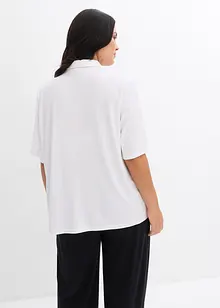 Poloshirt met schoudervulling in viscose-mix, bonprix