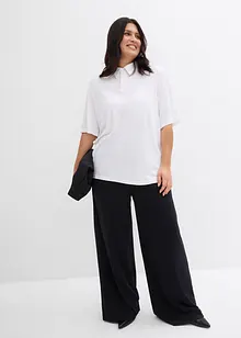 Poloshirt met schoudervulling in viscose-mix, bonprix