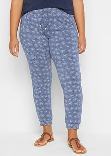 Jersey broek met print van soepele viscosemix, bonprix