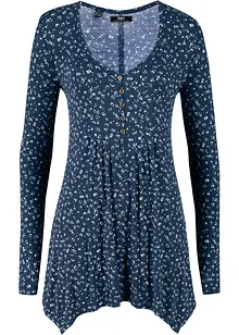 Puntig toelopend jersey shirt, halflange mouw, bonprix