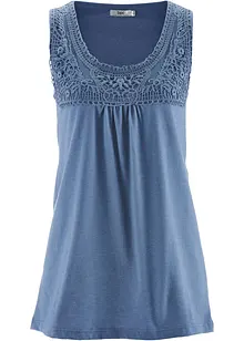 Katoenen longtop met kant, bonprix