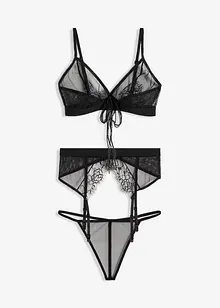 Bralette + string + jarretels (3-dlg. set), VENUS