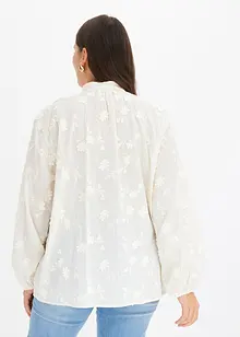 Blouse met bloemenapplicatie, bonprix