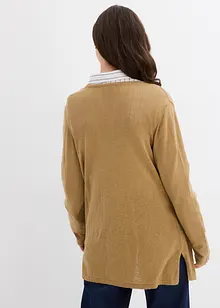 Gebreid vest van slub garen, bonprix