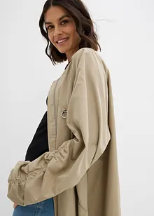 Lange bomber met gebreide kraag, bonprix