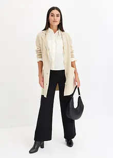 Twill broek met sierknopen, bonprix