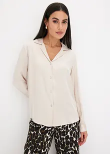 Blouse van satijn met reverskraag, bonprix