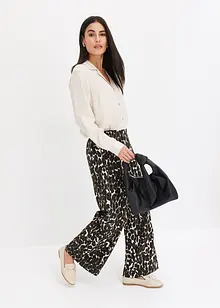 Blouse van satijn met reverskraag, bonprix