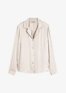 Blouse van satijn met reverskraag, bonprix