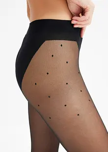 Panty 30 den met stippen en comfortabel boordje, bonprix