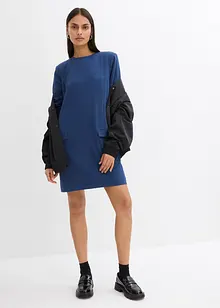 Mini-jurk met schoudervullingen van viscosemix, bonprix