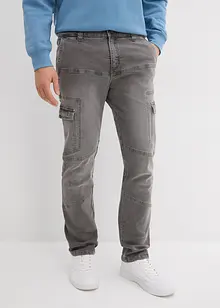 Regular fit cargo stretch jeans, straight, bonprix