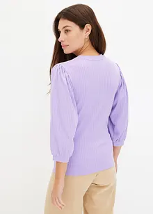 Geribd shirt met ballonmouwen, bonprix