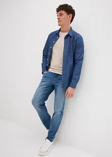 Loose fit stretch jeans van stevig denim, tapered, bonprix