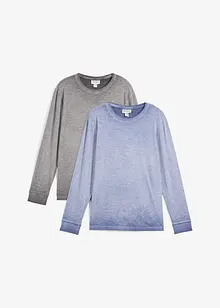Longsleeve van biologisch katoen (set van 2), bonprix
