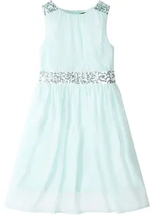 Chiffon meisjes jurk met paillettenband, bonprix