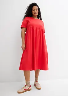 Wijd uitlopende jersey jurk, bonprix