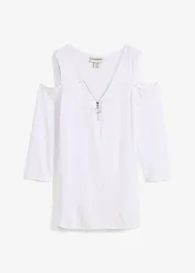 Cold shoulder shirt van soepele viscose, bonprix