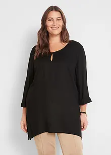 Oversized blouse met puntige onderrand, bonprix