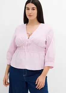 Blouse met plooitjes en elastische naden, bonprix