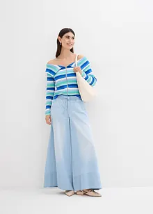 Wide leg jeans, mid waist, comfortabele taillenband, bonprix