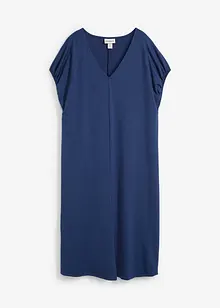 Jersey jurk met V-hals in een viscosemix, bonprix