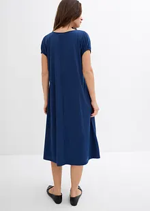 Jersey jurk met V-hals in een viscosemix, bonprix