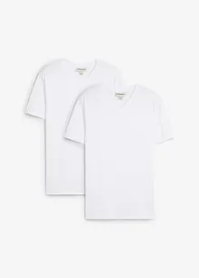 T-shirt ( set van 2) van puur biologisch katoen, slim fit, bonprix