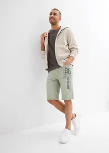 Jeans bermuda met print, regular fit, bonprix