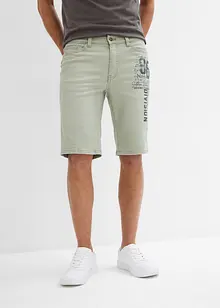 Jeans bermuda met print, regular fit, bonprix