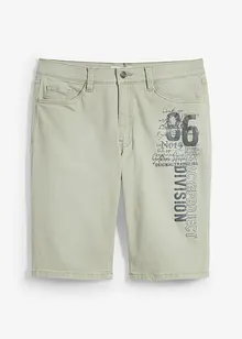 Jeans bermuda met print, regular fit, bonprix