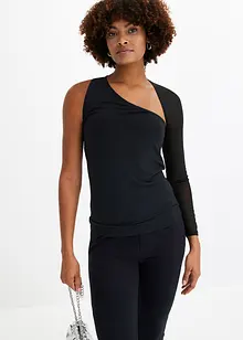 Off-shoulder shirt met mesh mouwen, bonprix