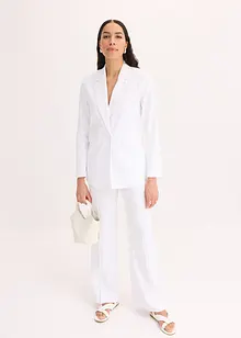 Casual linnen blazer met brede revers, bonprix