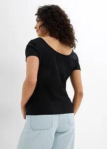 T-shirt met diepe halslijn achter, bonprix