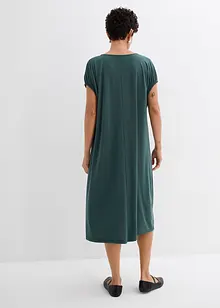 Jersey jurk met V-hals in een viscosemix, bonprix