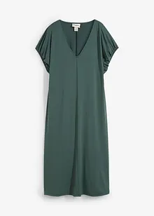 Jersey jurk met V-hals in een viscosemix, bonprix