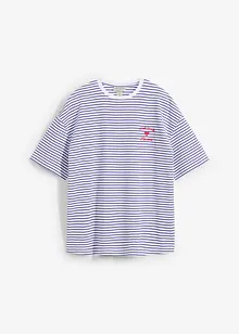 Gestreept T-shirt met borduursel, bonprix