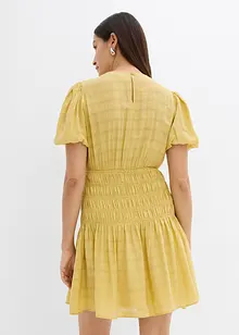 Mini jurk met gesmokt inzetstuk, bonprix