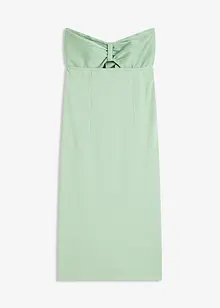 Strapless jurk met glanzend satijn, bonprix