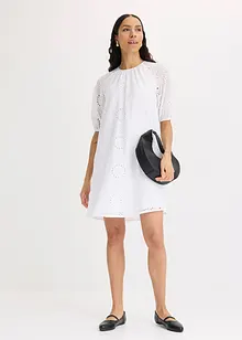 Jurk met broderie anglaise, bonprix