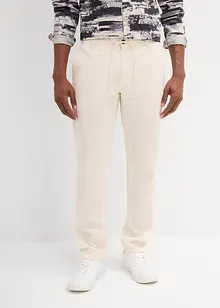 Regular fit chino met linnen, straight, bonprix