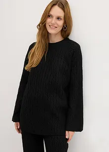 Oversized trui met kabelpatroon, bonprix