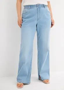 Straight jeans, high waist, split, bonprix