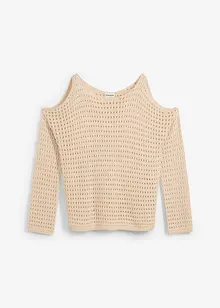 Boxy ajour trui met cut-outs, bonprix